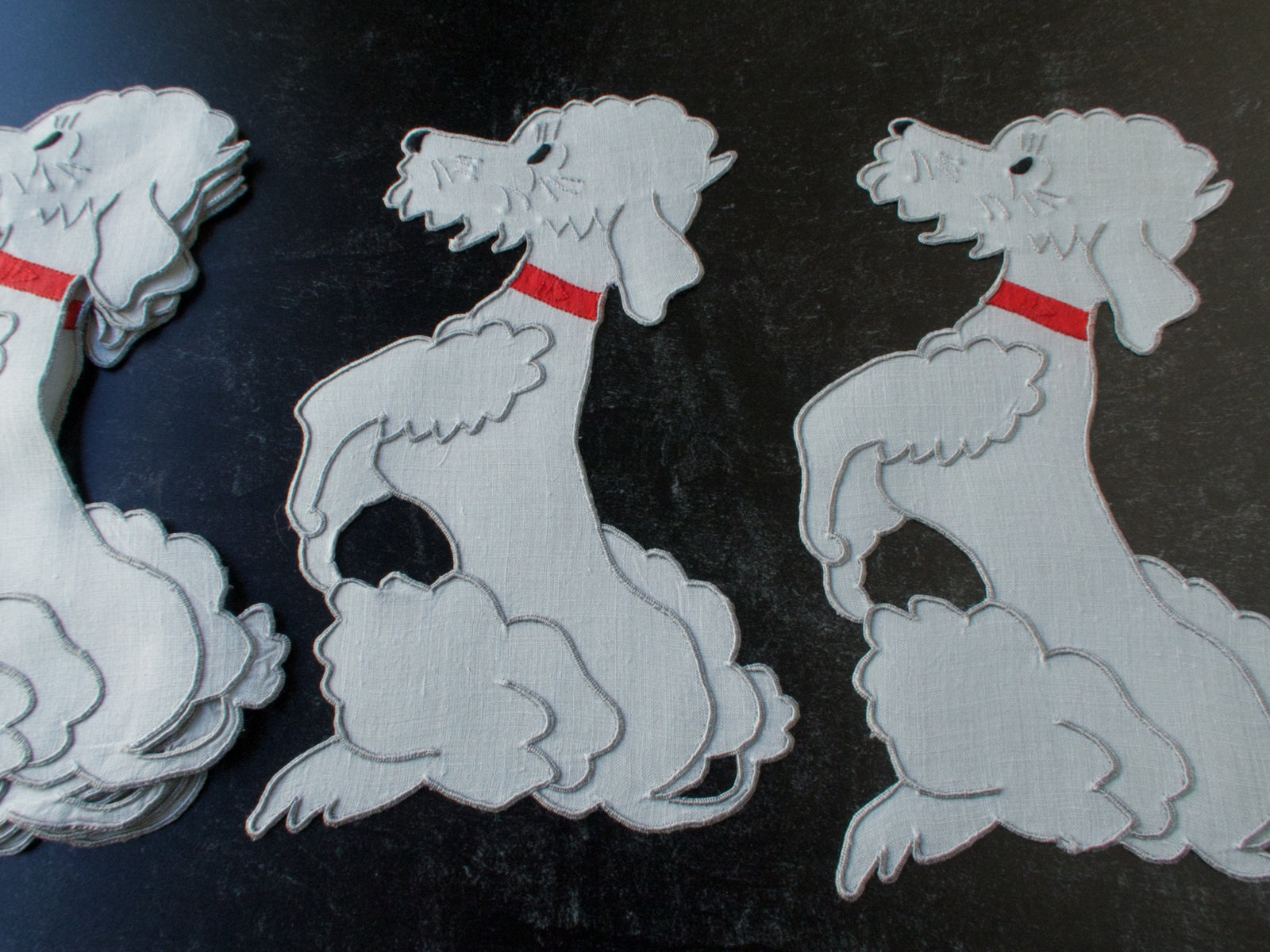 Poodles Beg for Drinks Vintage Madeira Cocktail Napkins, Set of 8