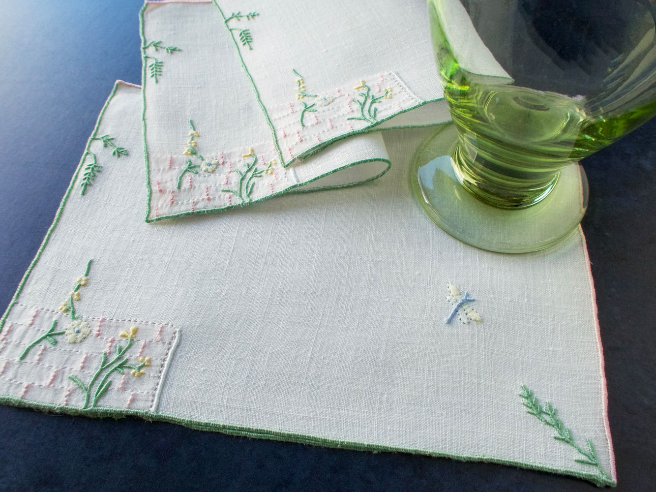 Old Fashioned Garden Vintage Madeira Cocktail Napkins, Set of 6