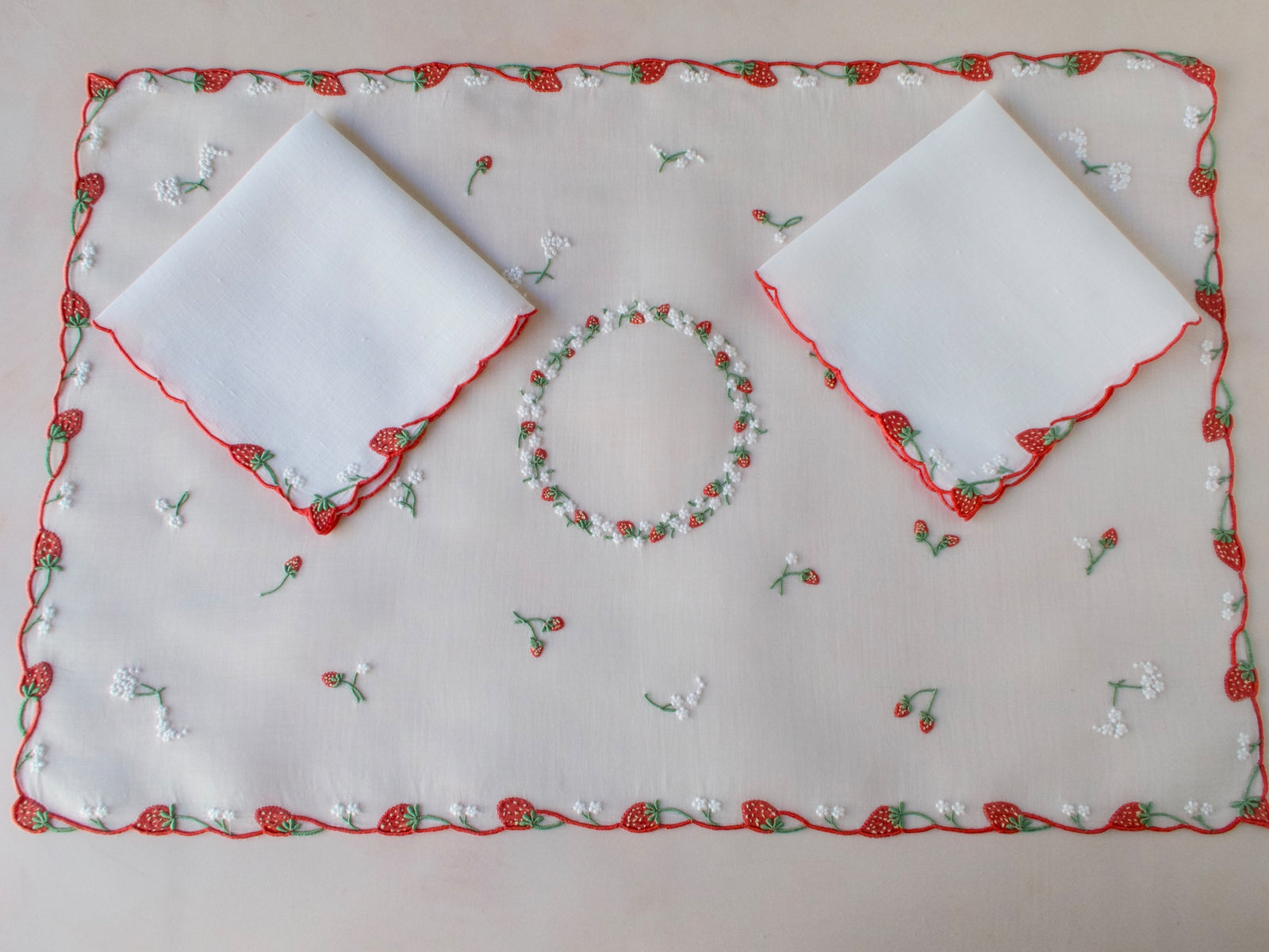 Strawberry" Vintage Marghab 3pc Breakfast Set