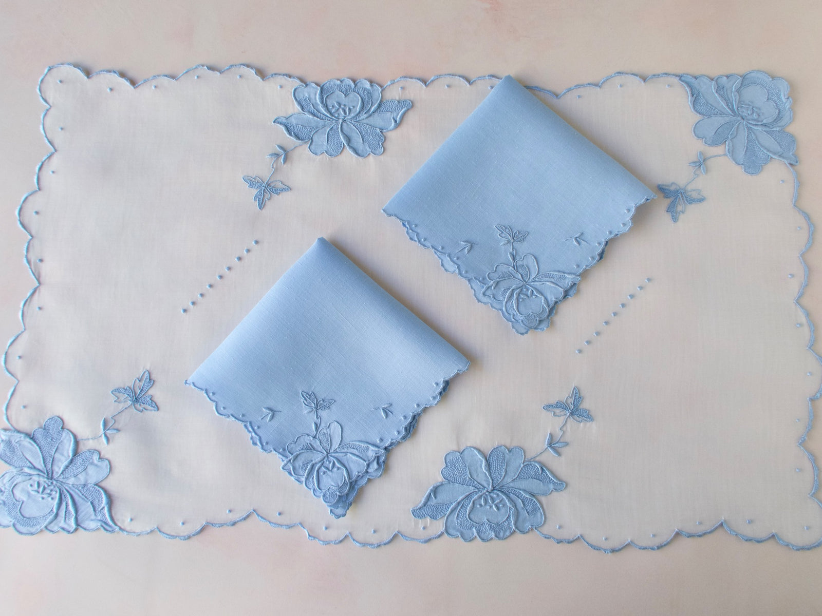 Blue Flower Vintage Madeira 3pc Breakfast Set