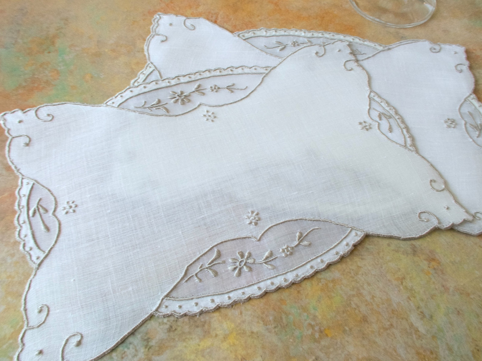 Architectural Design Vintage Madeira Cocktail Napkins, Set of 6