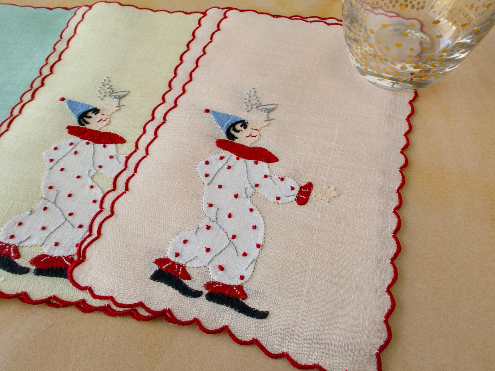 A Delicate Balance Vintage Madeira Cocktail Napkins, Set of 8