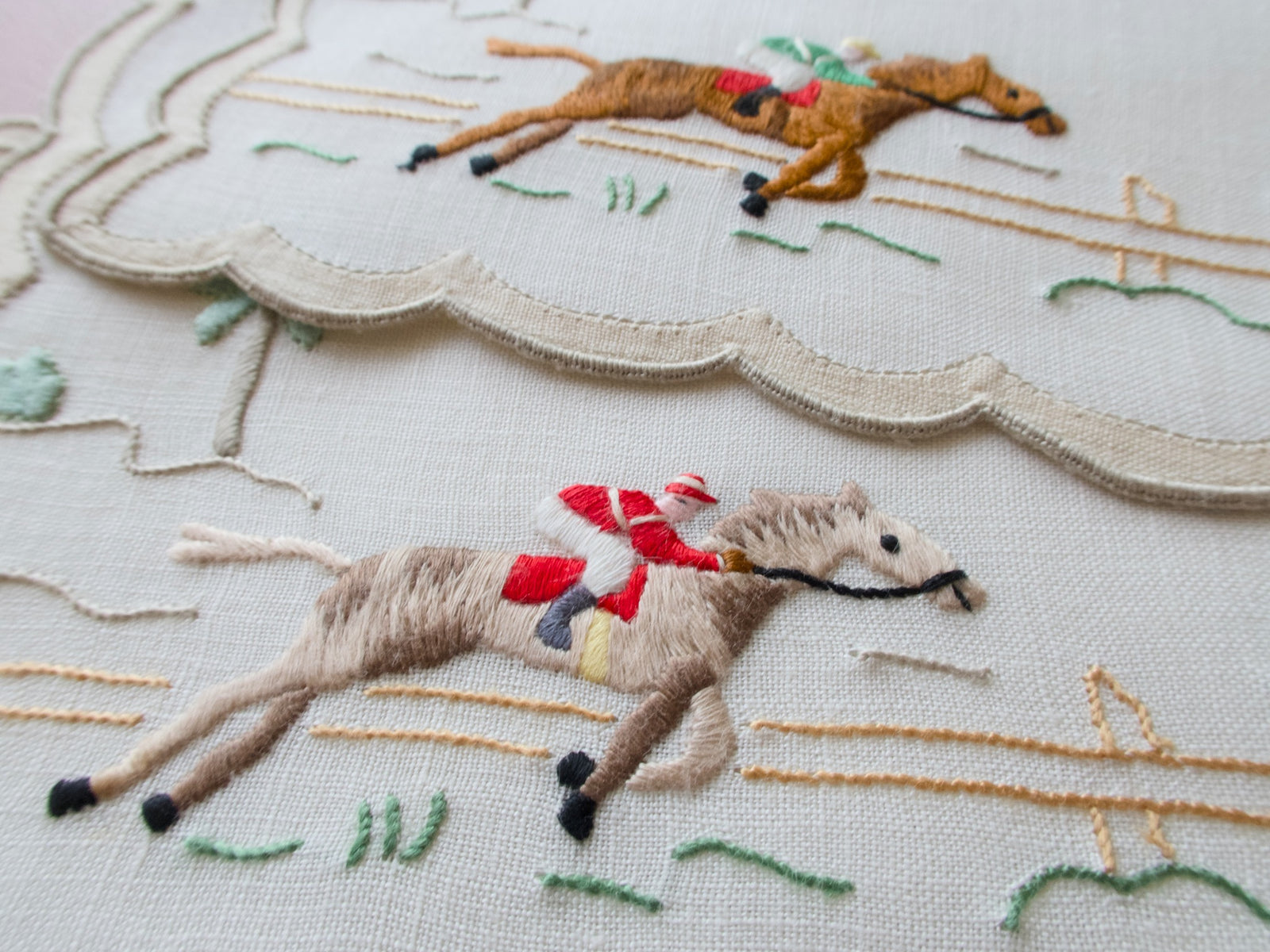 Horse Racing Vintage Madeira Cocktail Napkins, Set of 8