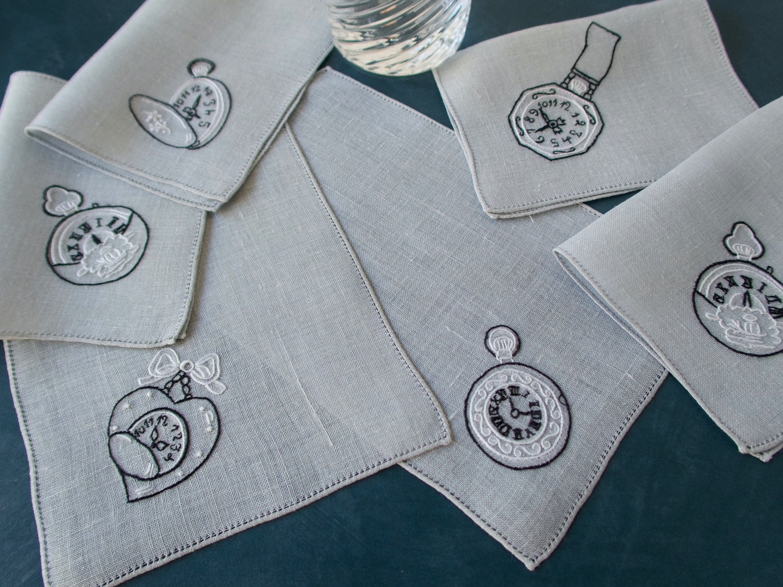 Time To Drink, Vintage Italian Cocktail Napkins, Set of 6