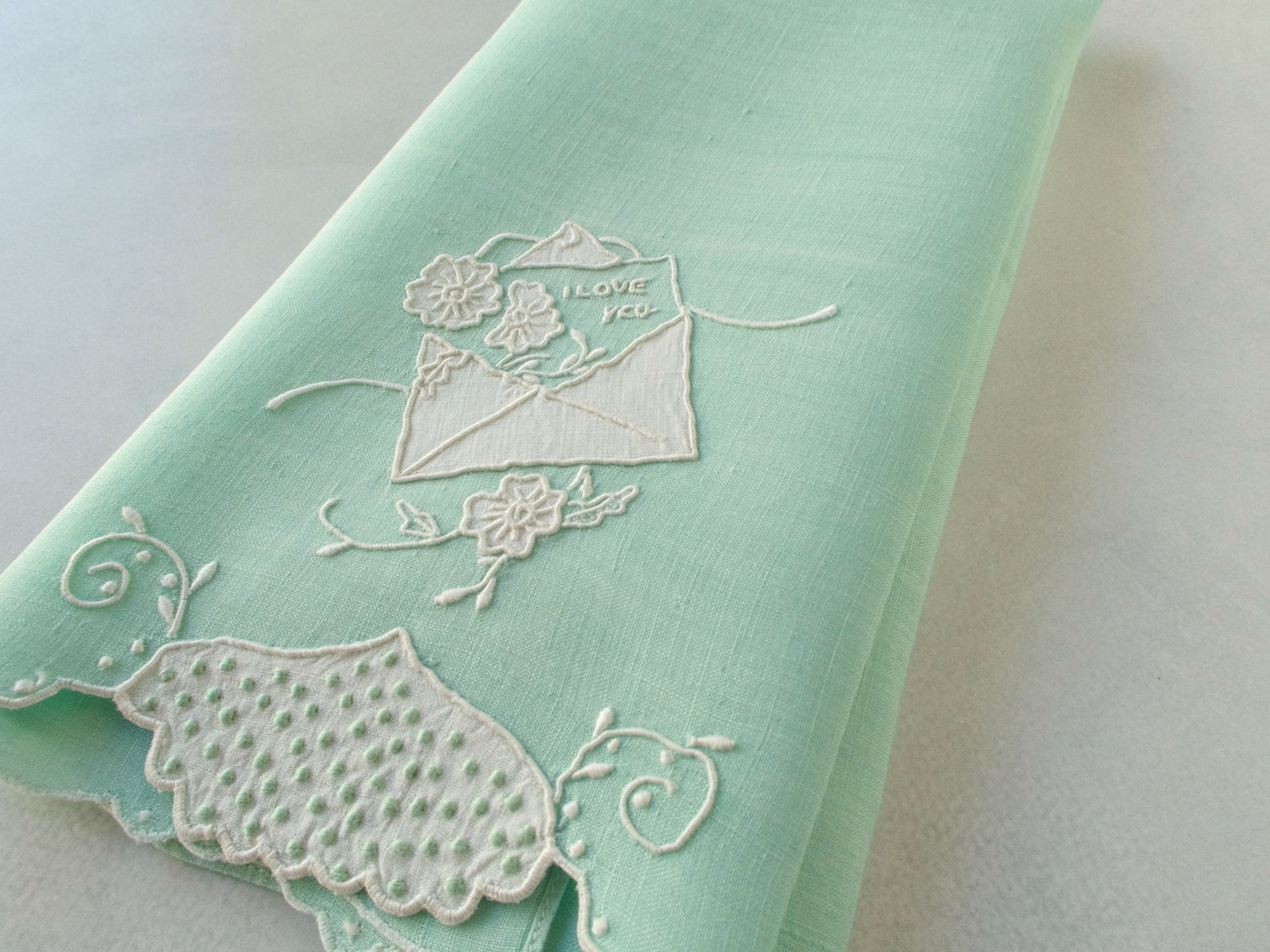 Love Letter Vintage Madeira Guest Towel, Single