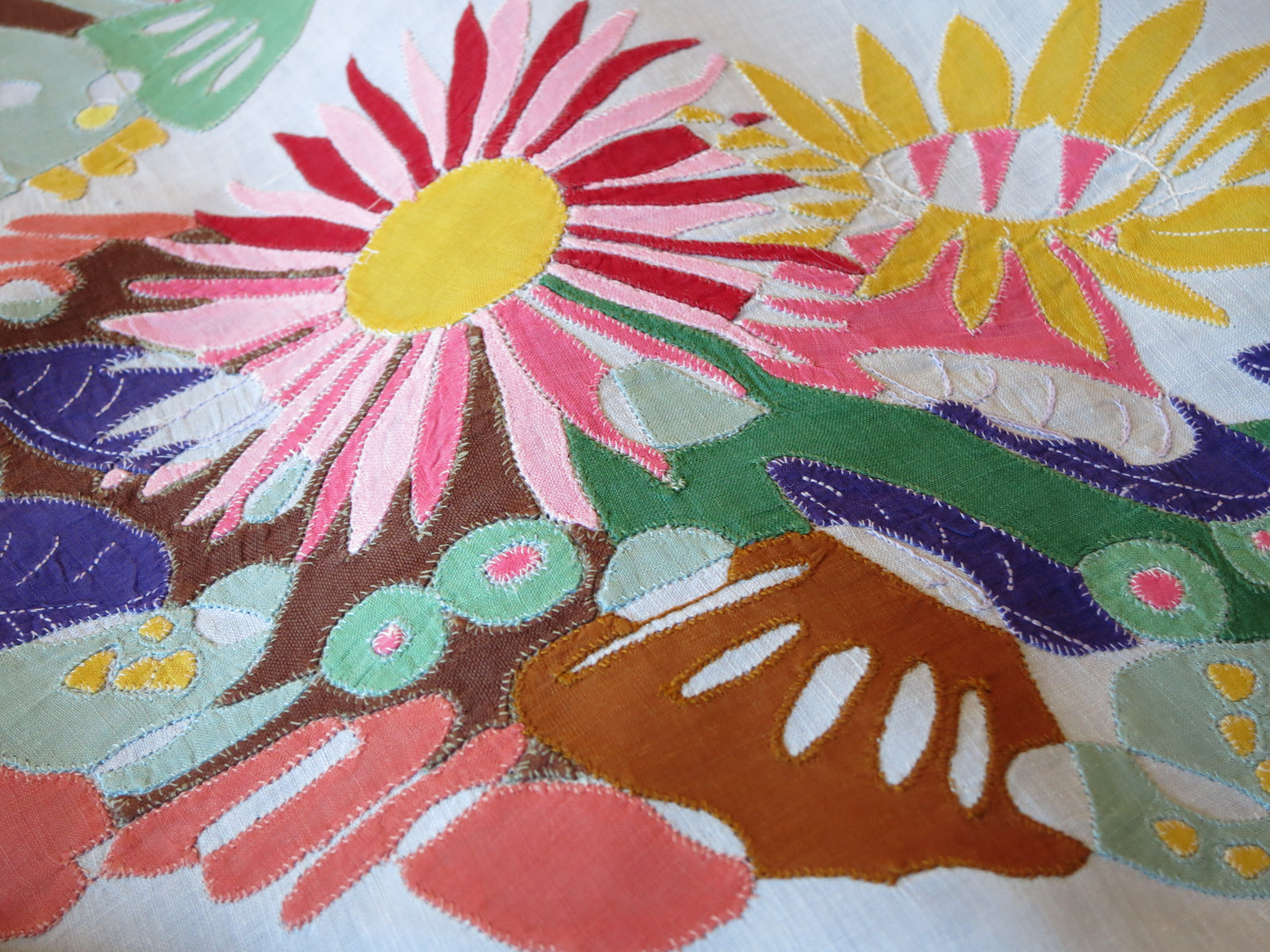 Matisse Inspired Sea Life Hand Appliqué D Porthault 70x108" Tablecloth & Napkins