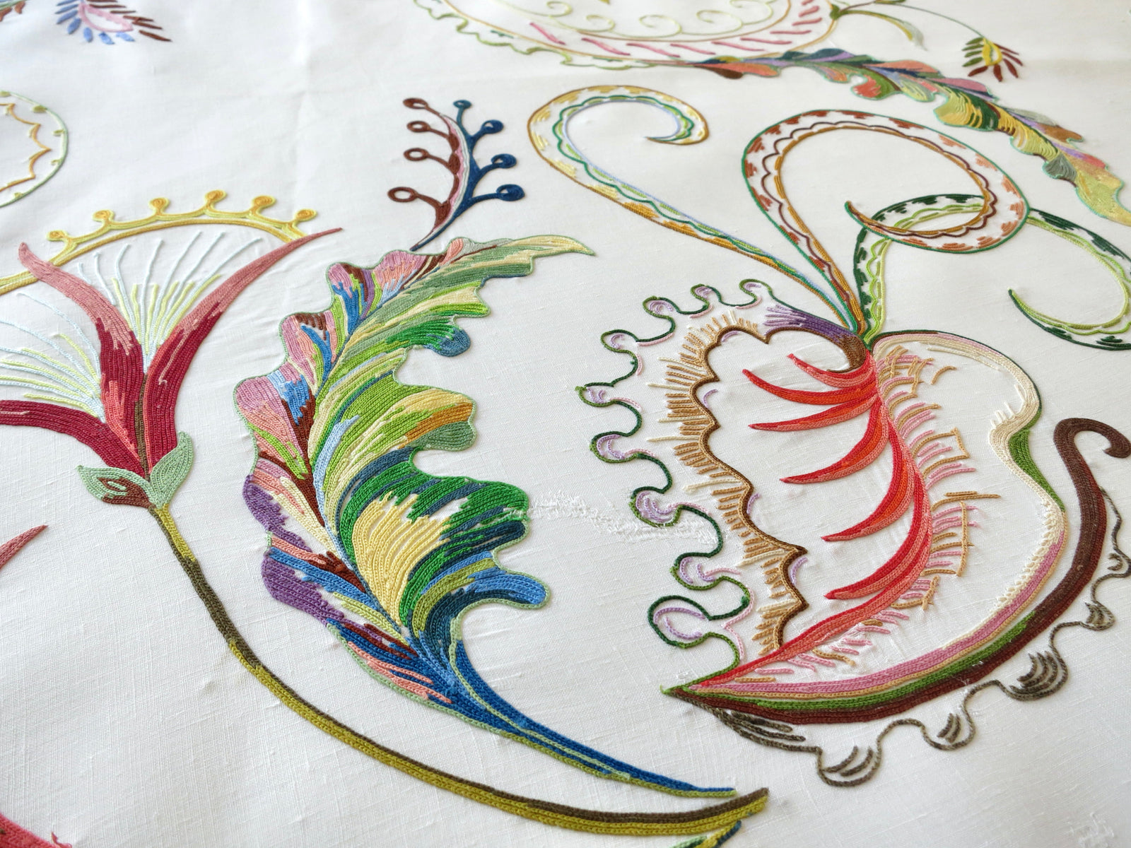 Fish Marine Life Vintage D Porthault Beauvais Embroidery Round Tablecloth & Napkins