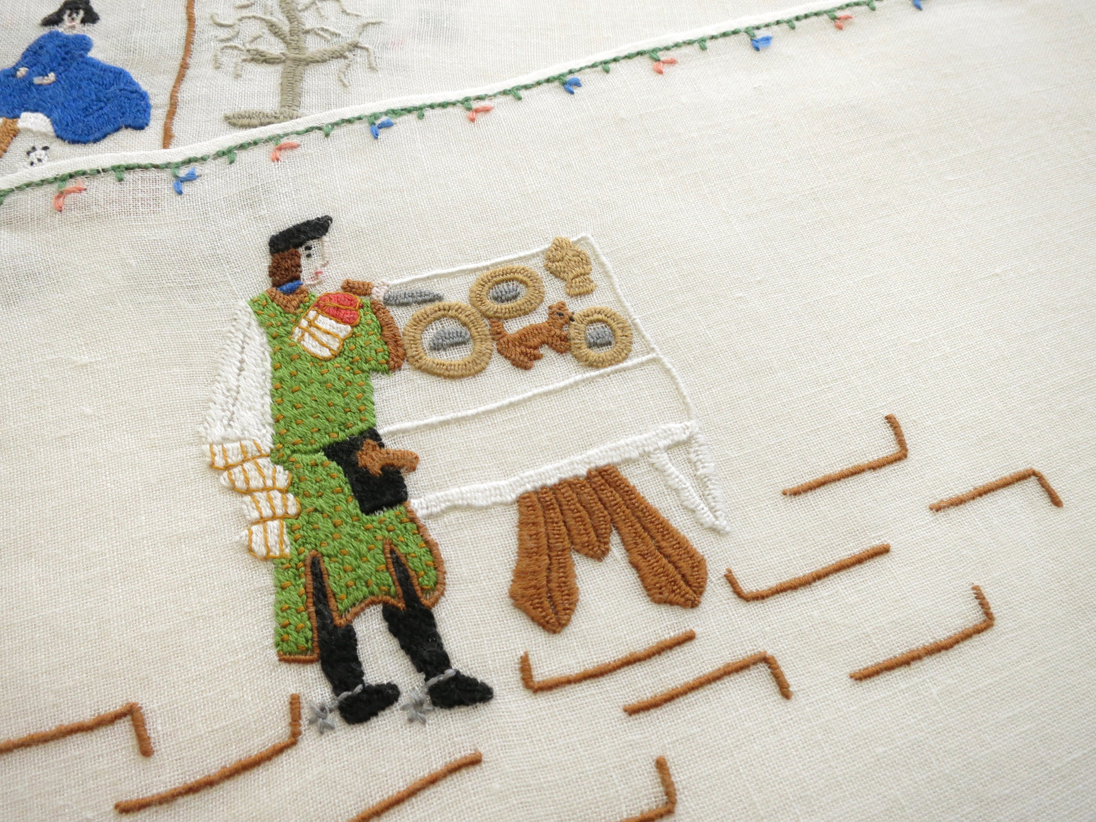 Medieval Labors of the Months, Vintage Rapisardi Italian Embroidery - 12 Placemats