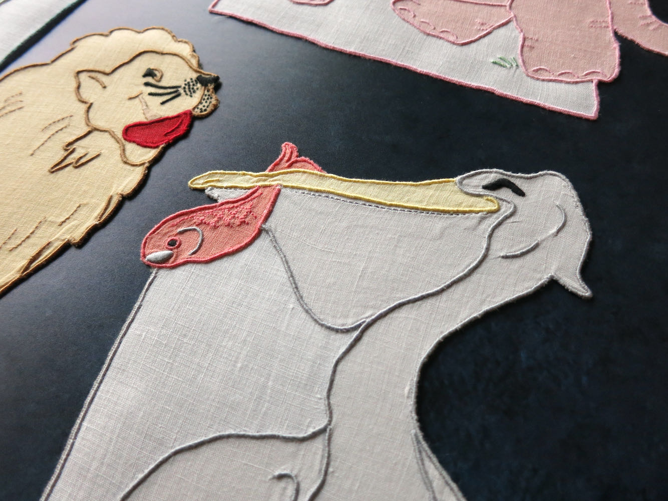 Party Animals Vintage Madeira Linen Cocktail Napkins - Set of 8