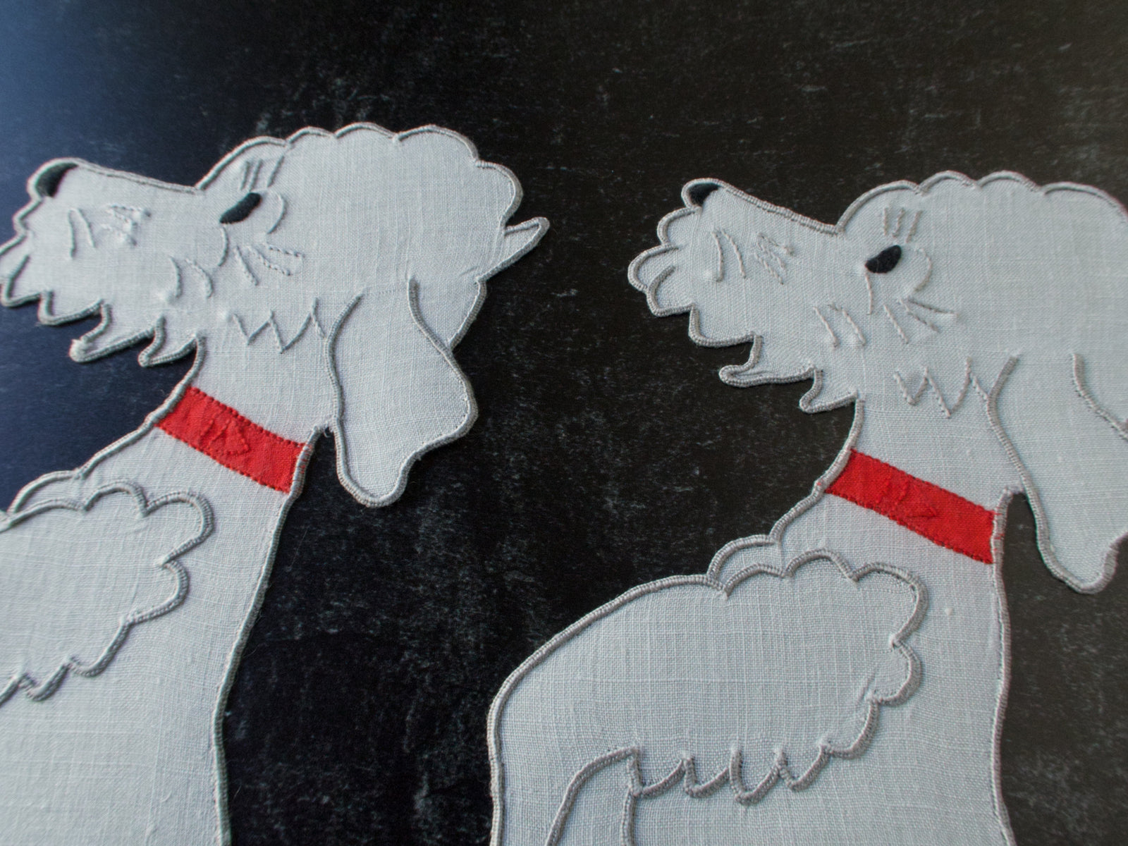 Poodles Beg for Drinks Vintage Madeira Cocktail Napkins, Set of 8