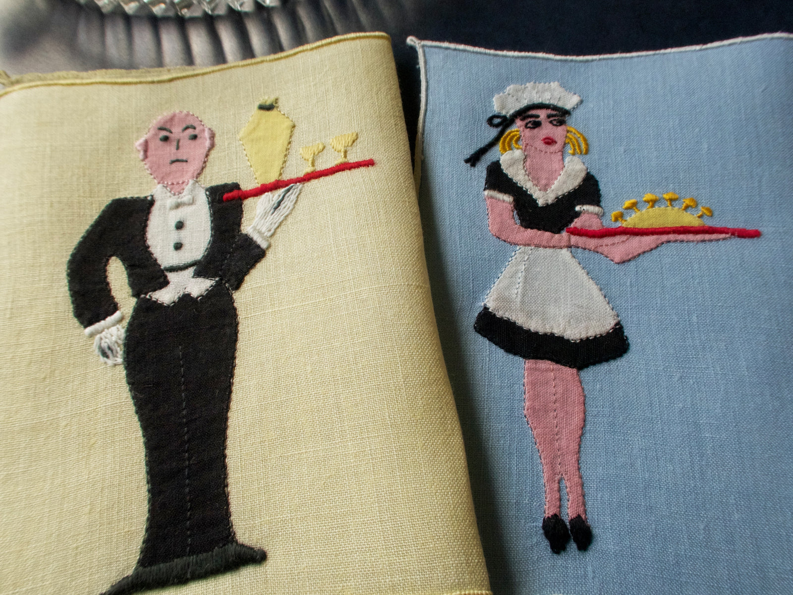 Waitstaff Vintage Madeira Cocktail Napkins, Set of 8