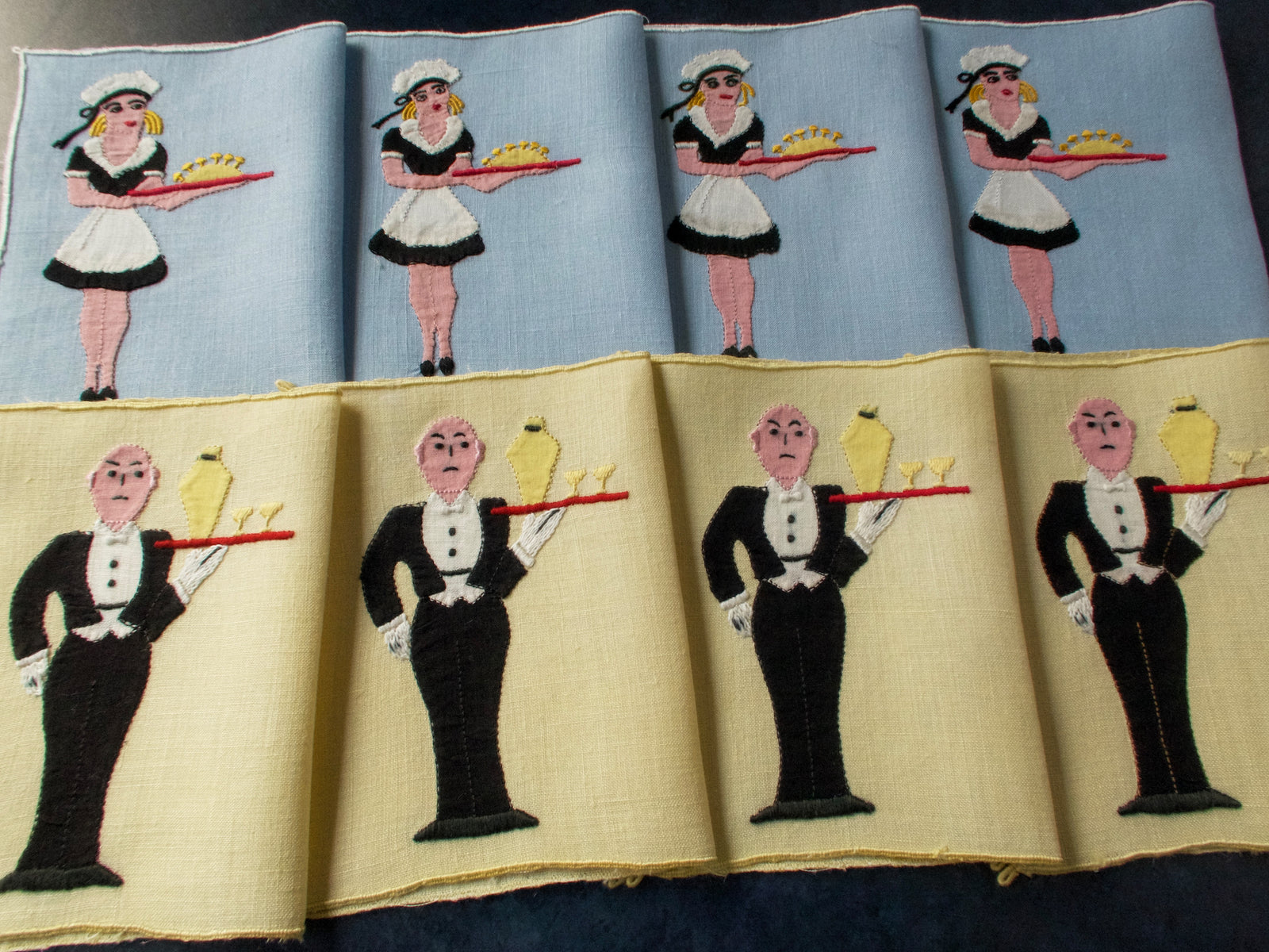 Waitstaff Vintage Madeira Cocktail Napkins, Set of 8