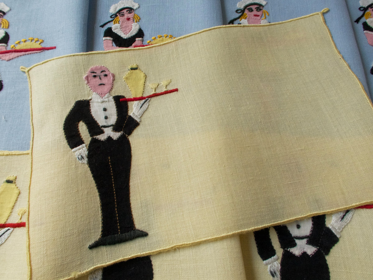 Waitstaff Vintage Madeira Cocktail Napkins, Set of 8