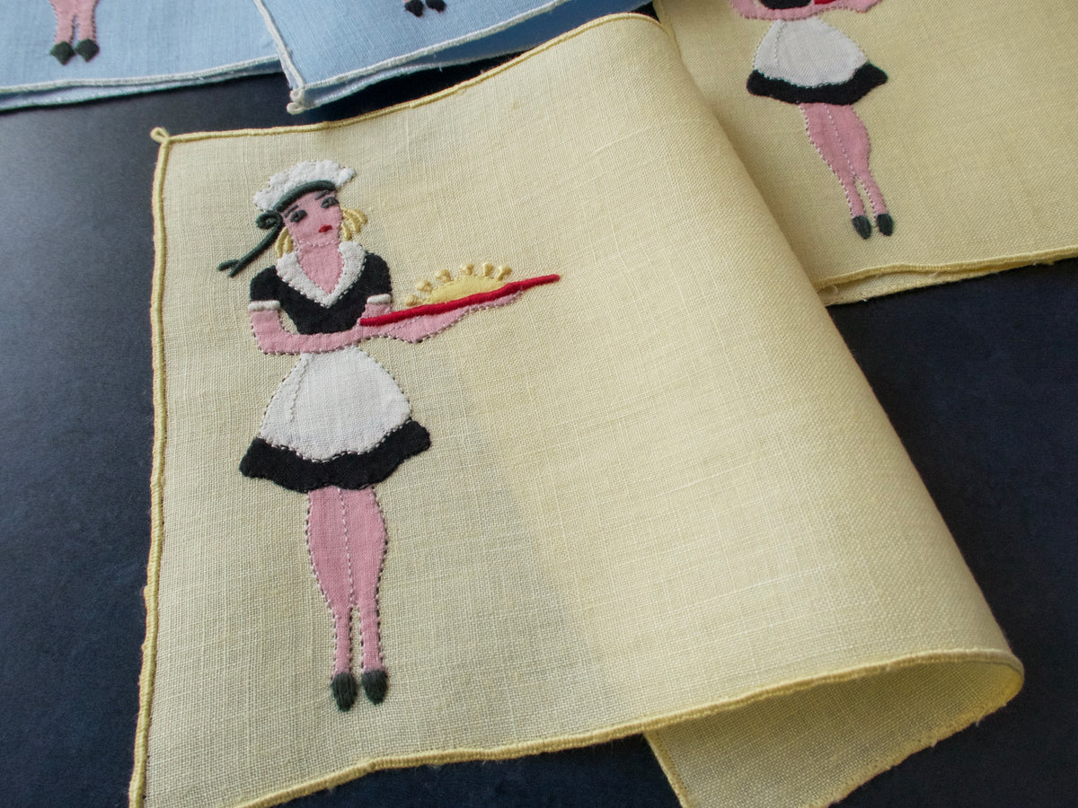 Waitstaff Vintage Madeira Cocktail Napkins, Set of 4