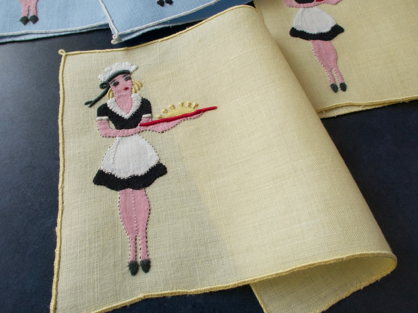 Waitstaff Vintage Madeira Cocktail Napkins, Set of 4