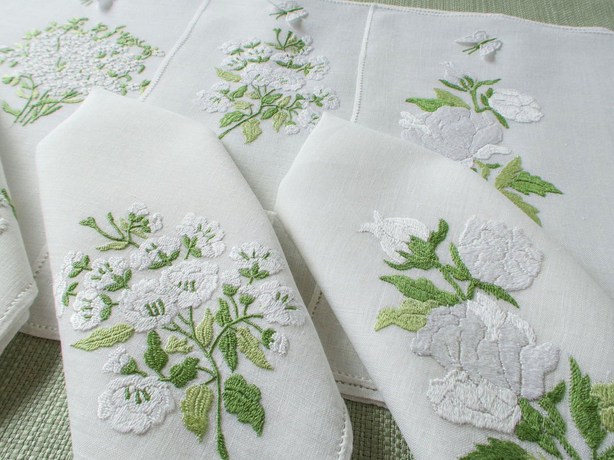 Butterflies &amp; Flowers Vintage Rapisardi 12pc Placemat Set for 6