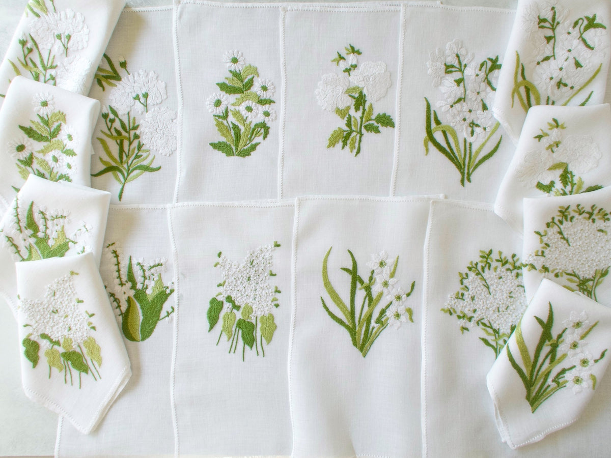 Lush Flowers Vintage Rapisardi 16pc Placemat Set for 8