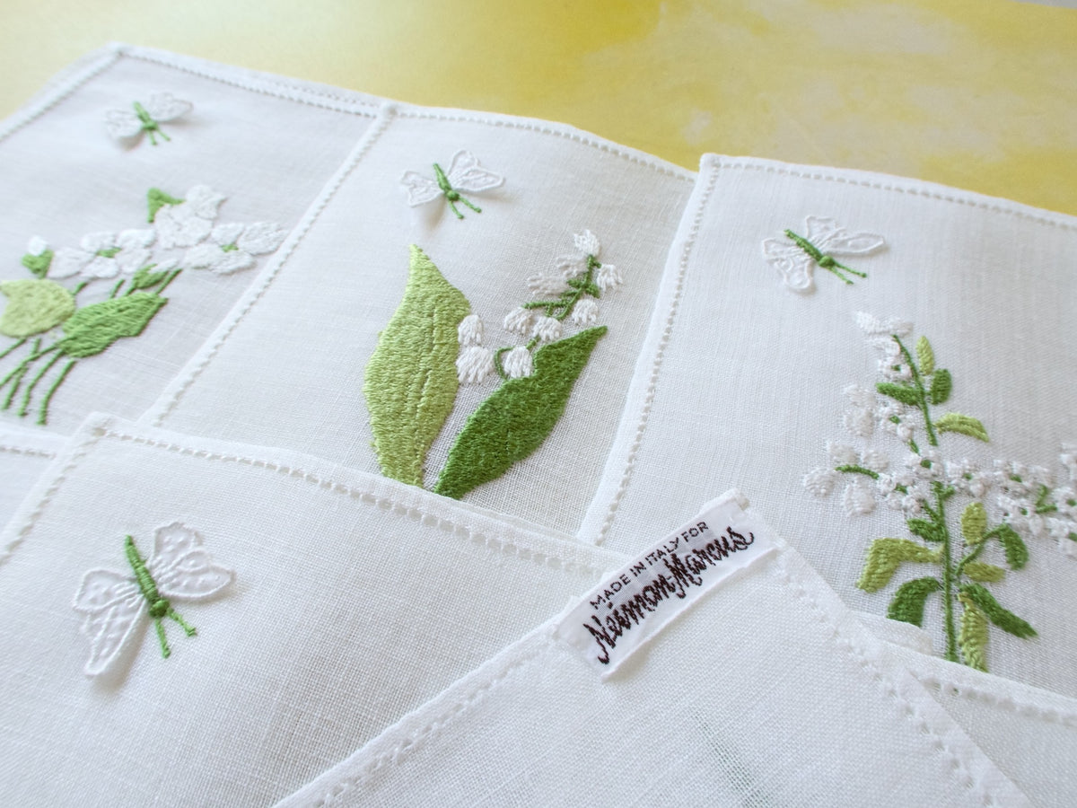 Butterflies &amp; Flowers Rapisardi Italian Cocktail Napkins, Set of 12