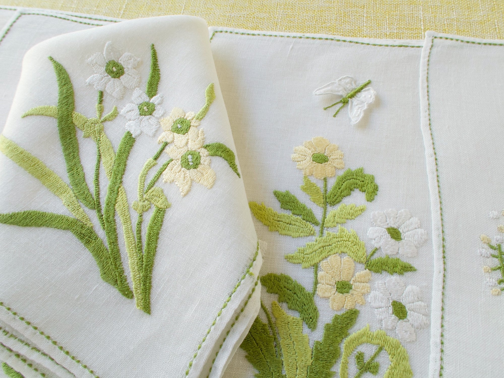 Butterflies & Flowers Vintage Rapisardi 8pc Placemat Set for 4