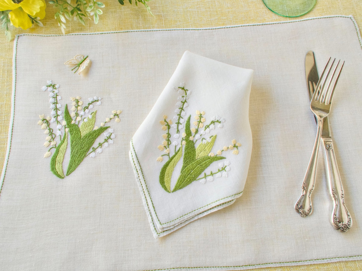 Butterflies &amp; Flowers Vintage Rapisardi 8pc Placemat Set for 4