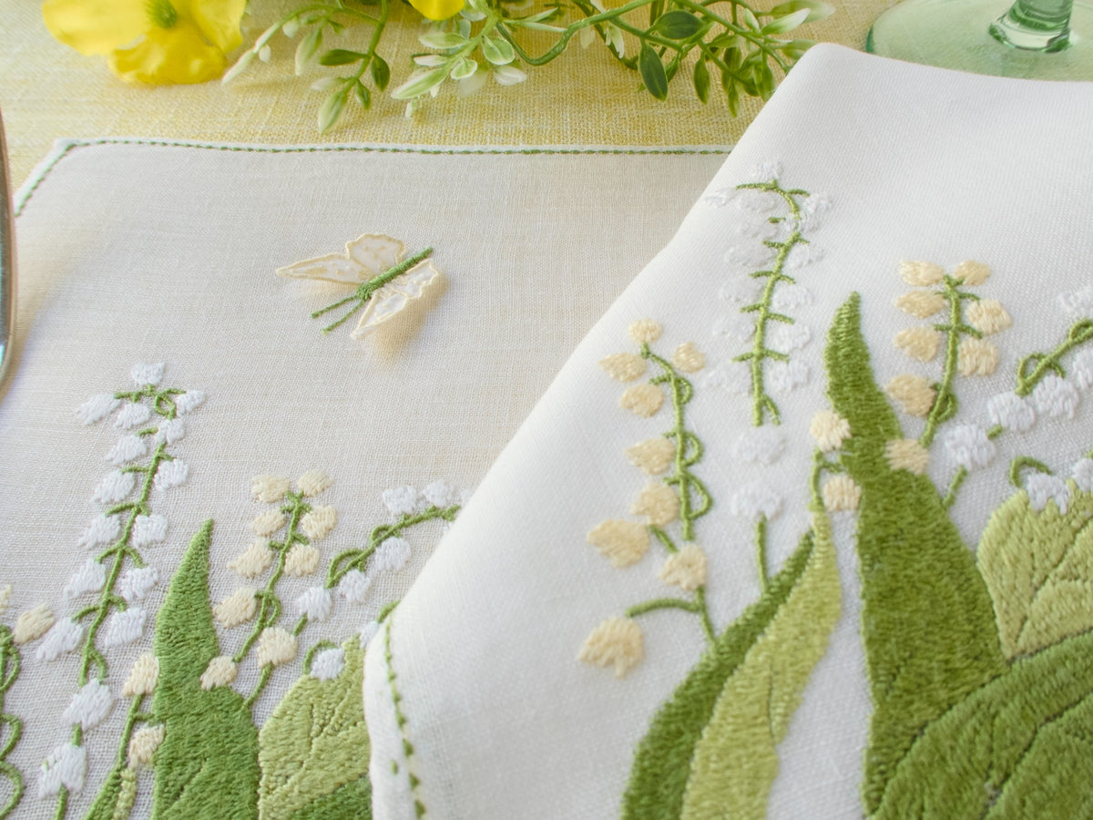 Butterflies &amp; Flowers Vintage Rapisardi 8pc Placemat Set for 4