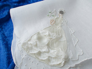 Rare Vintage Madeira Bride Lace Veil Handkerchief