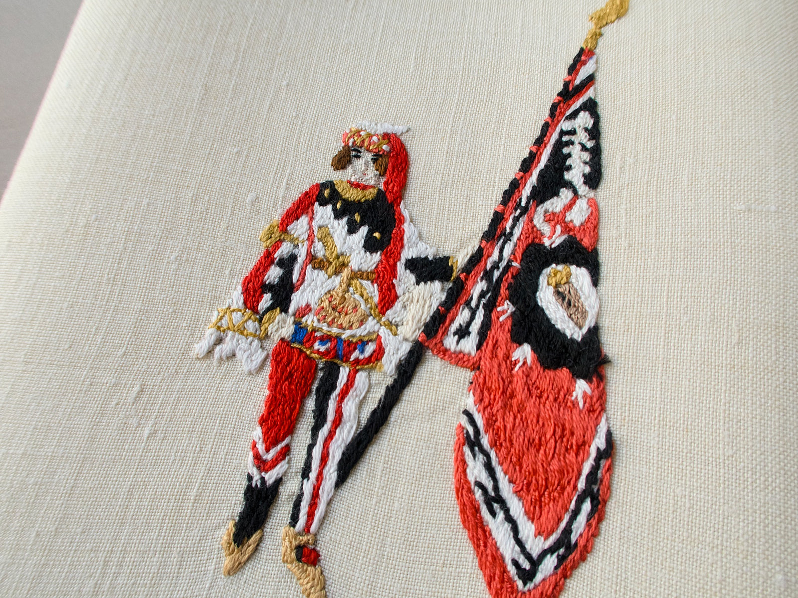 Siena Palio Civetta Flag Bearer, Vintage Rapisardi Hand Towel