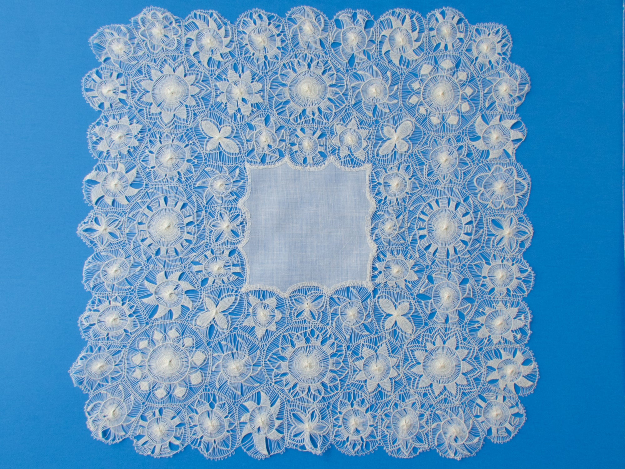 Vintage Tenerife Lace Handkerchief