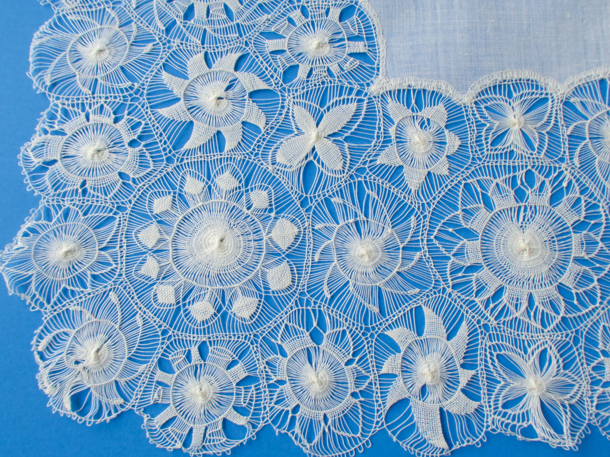Vintage Tenerife Lace Handkerchief