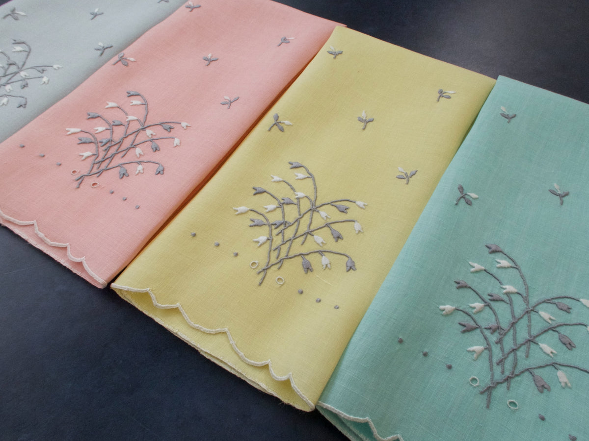 Colorful Vintage Madeira Guest Towels, Set of 4