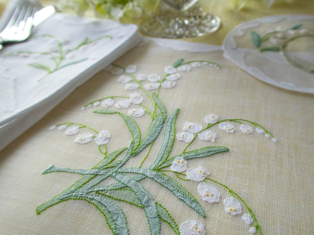 Lily of the Valley Vintage Madeira 37pc Placemat Set for 12
