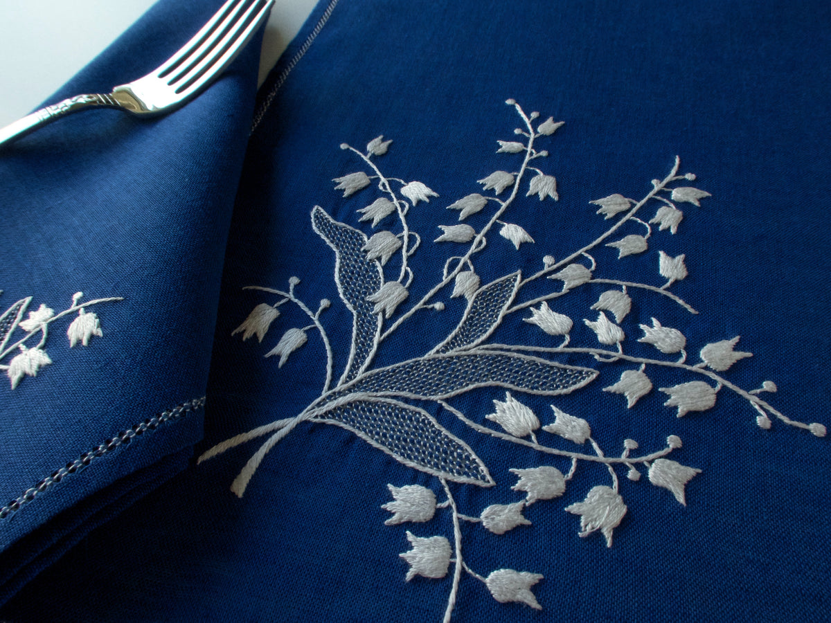 Lily of the Valley Vintage Italian 13pc Placemat Set for 6