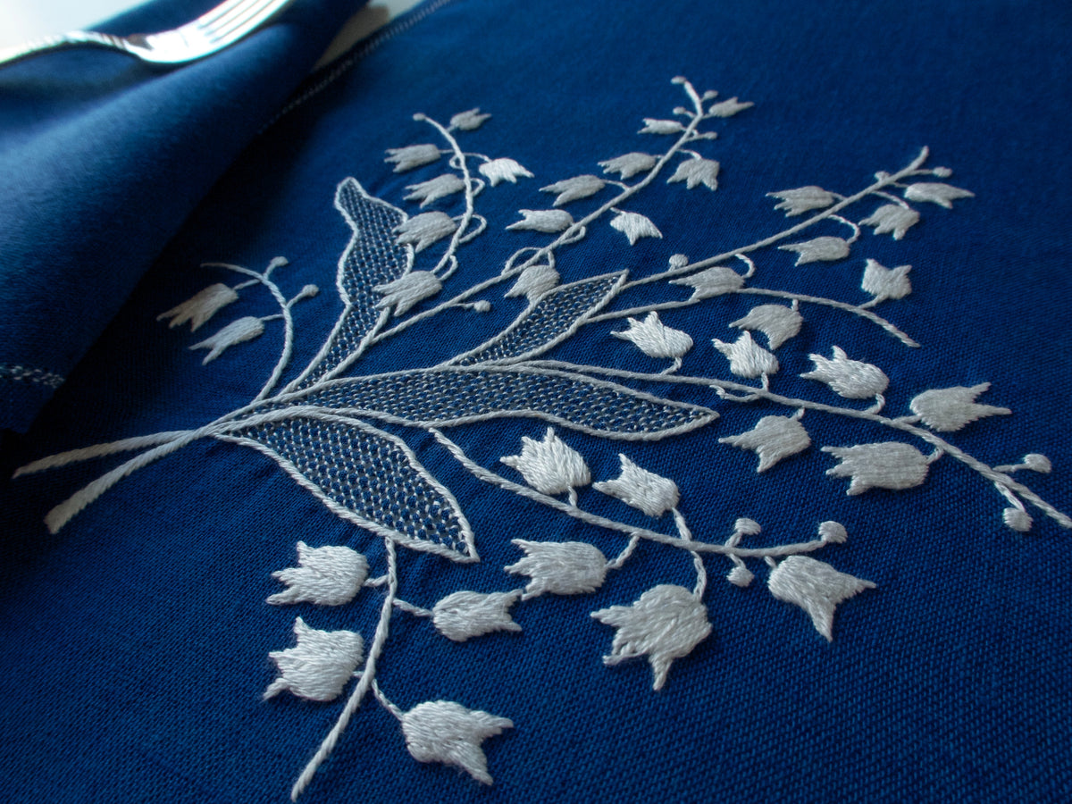 Lily of the Valley Vintage Italian 13pc Placemat Set for 6