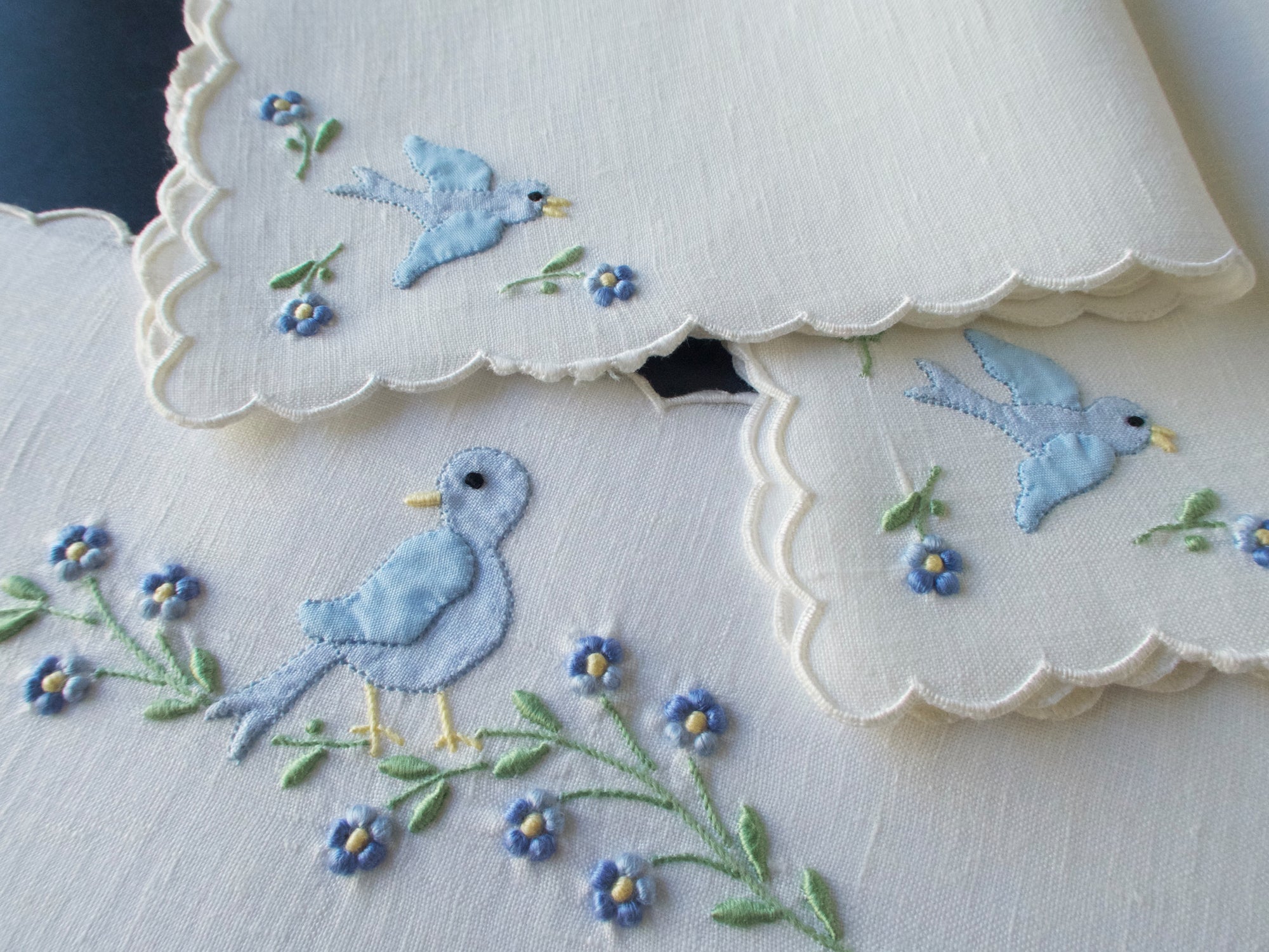 Blue Birds Vintage Madeira 3pc Breakfast Set