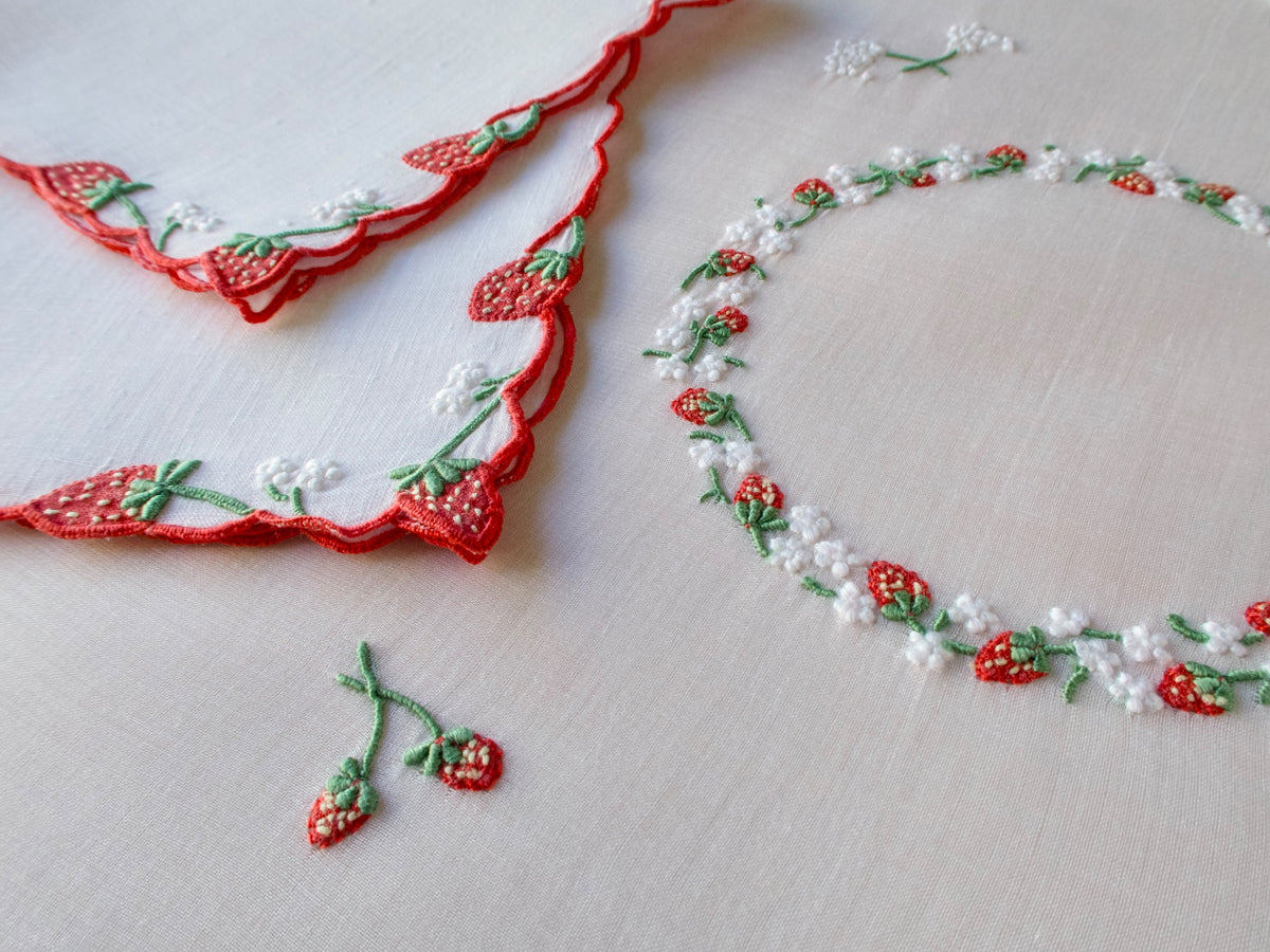 &quot;Strawberry&quot; Vintage Marghab 3pc Breakfast Set