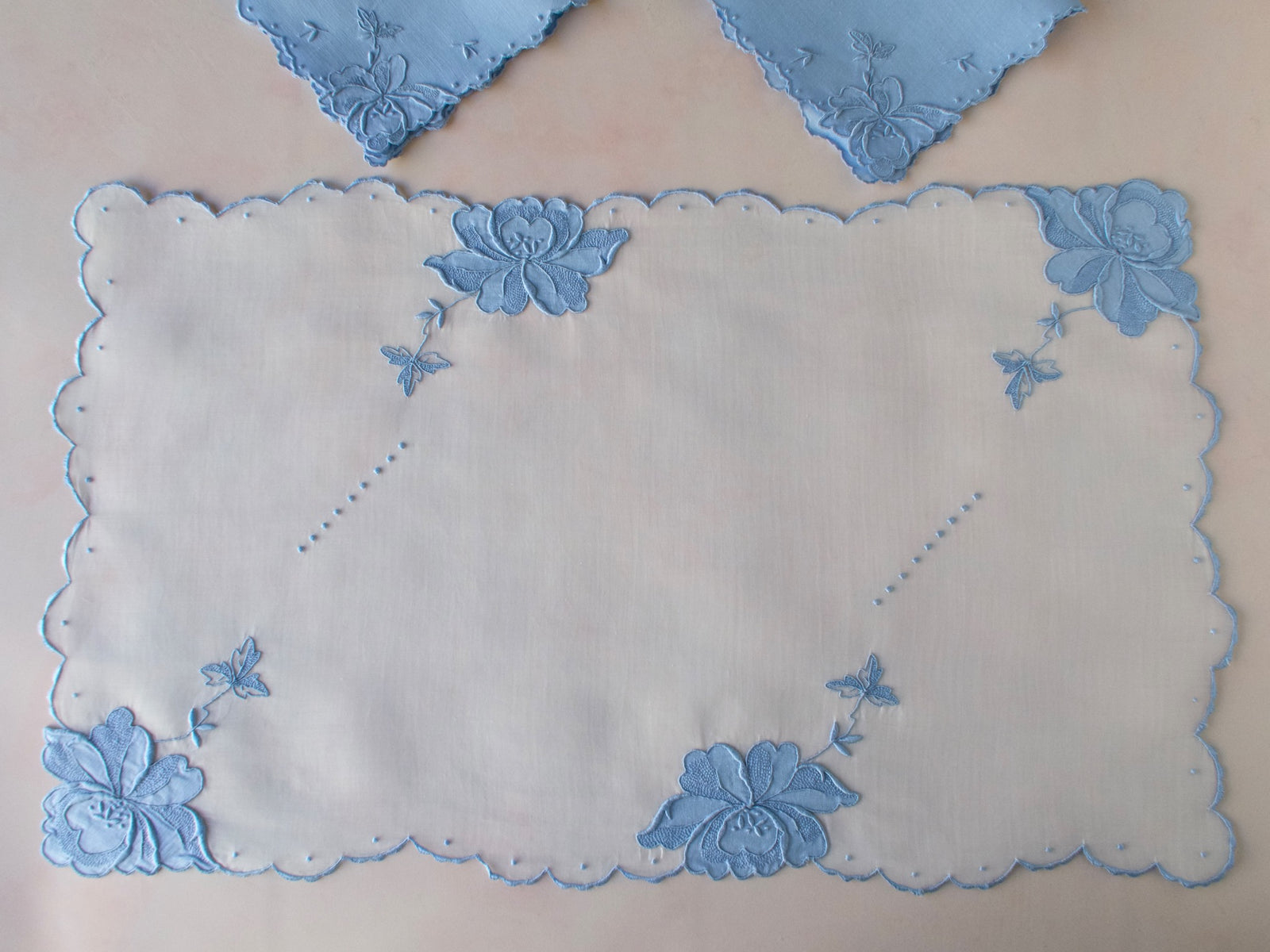 Blue Flower Vintage Madeira 3pc Breakfast Set