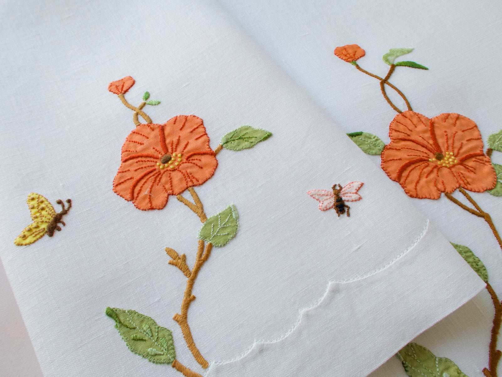 Morning Glory Madeira Linen Decorative Bath & Hand Towel Set