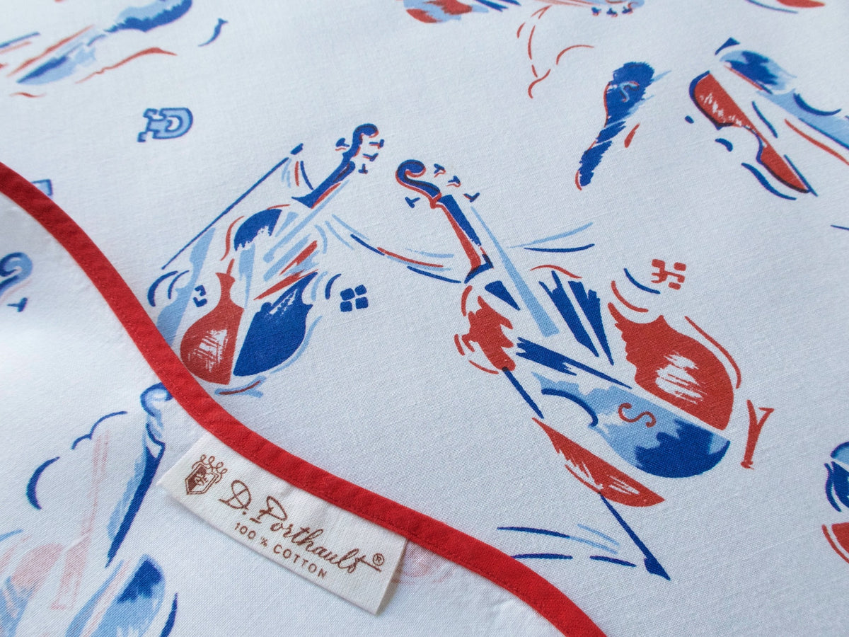 Arman Violins Vintage D Porthault Cotton Placemats, Set of 12