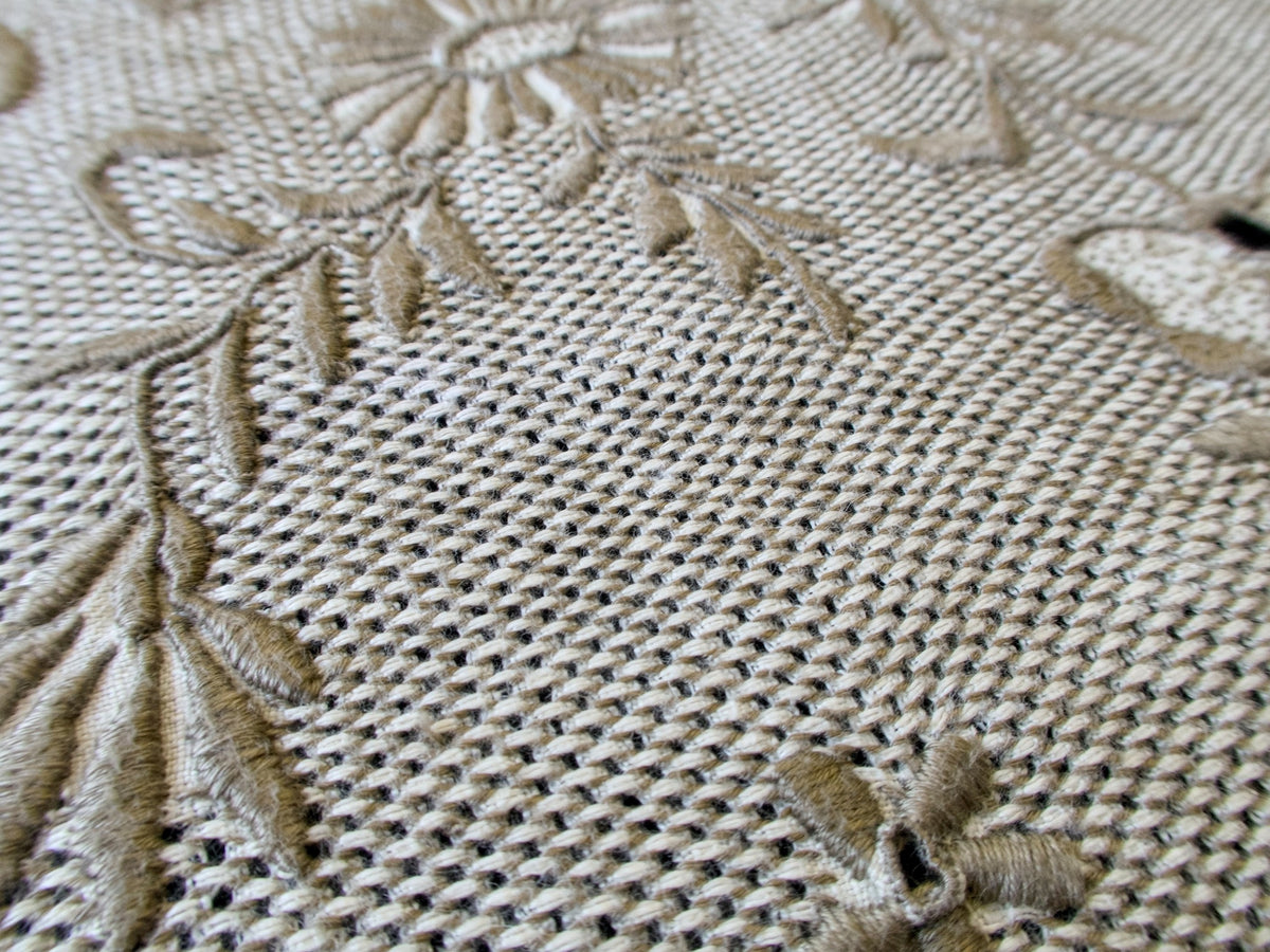 Extraordinary Vintage Madeira Richelieu Tablecloth 80x107
