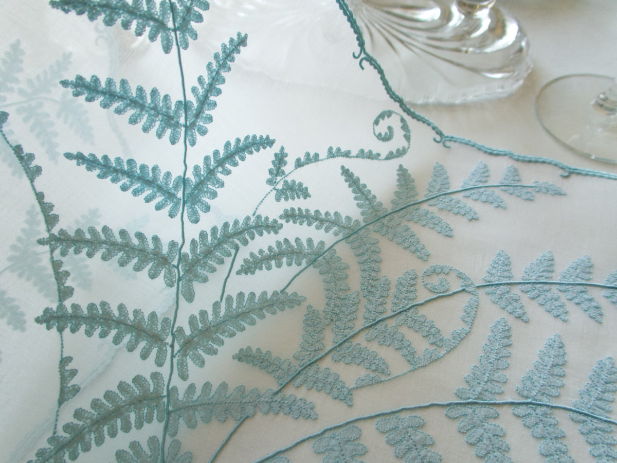 &quot;Fern&quot; Vintage Marghab Madeira Embroidery 8pc Placemat Set for 4