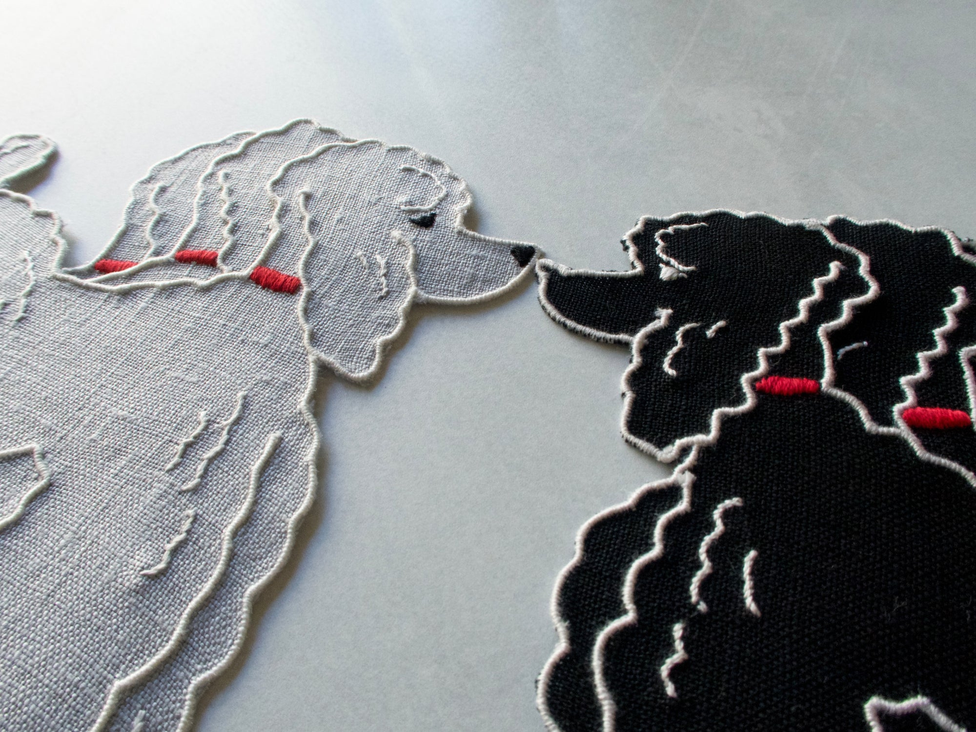 Poodle-Shaped Vintage Madeira Cocktail Napkins, Set of 6