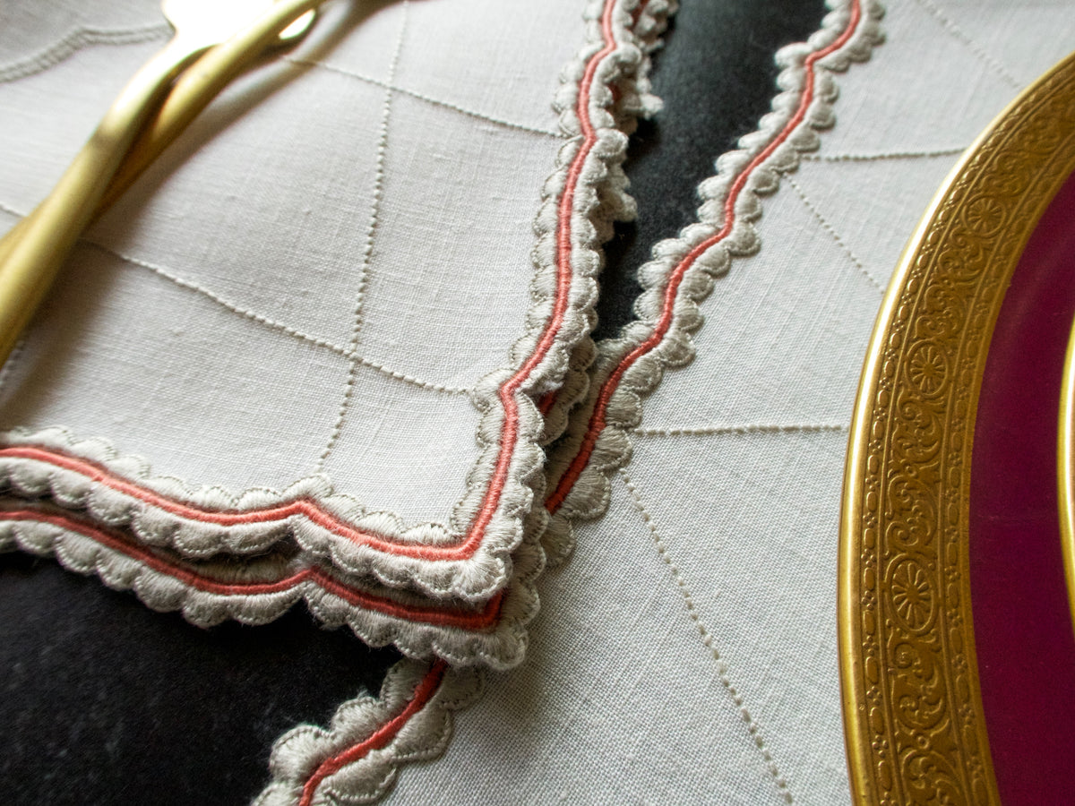 &quot;Inlay&quot; Vintage Marghab Madeira 24pc Placemat Set for 12