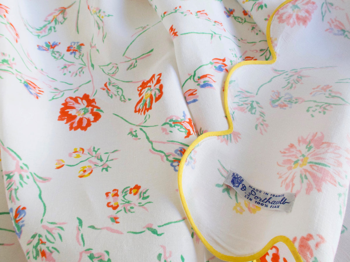 Vintage D Porthault Vintage Linen Tablecloth - 92&quot; x 126&quot;