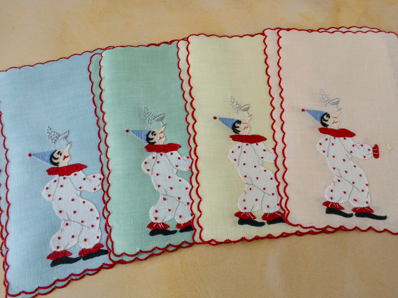 A Delicate Balance Vintage Madeira Cocktail Napkins, Set of 8