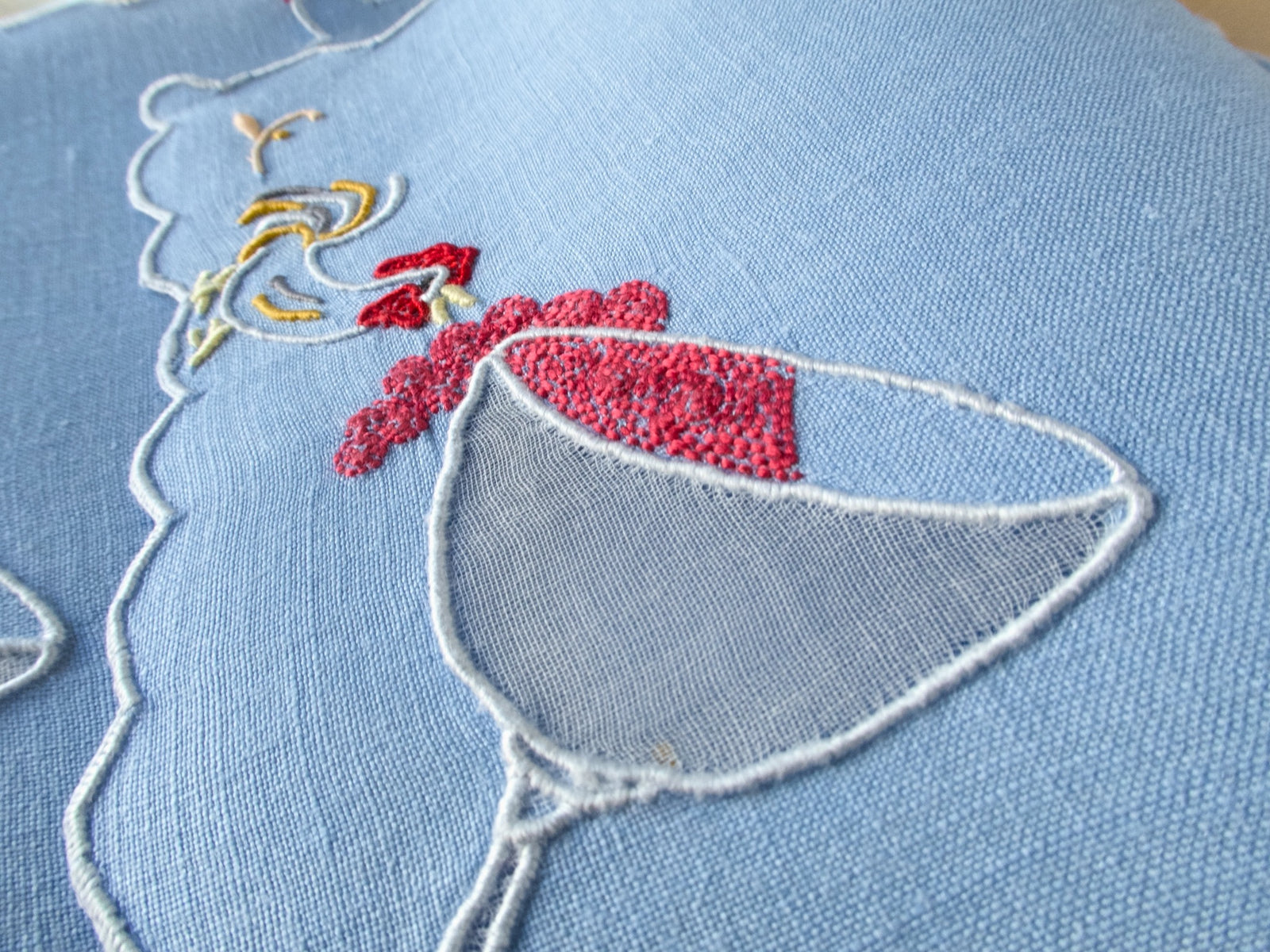 Rooster steals a sip vintage Madeira cocktail napkins
