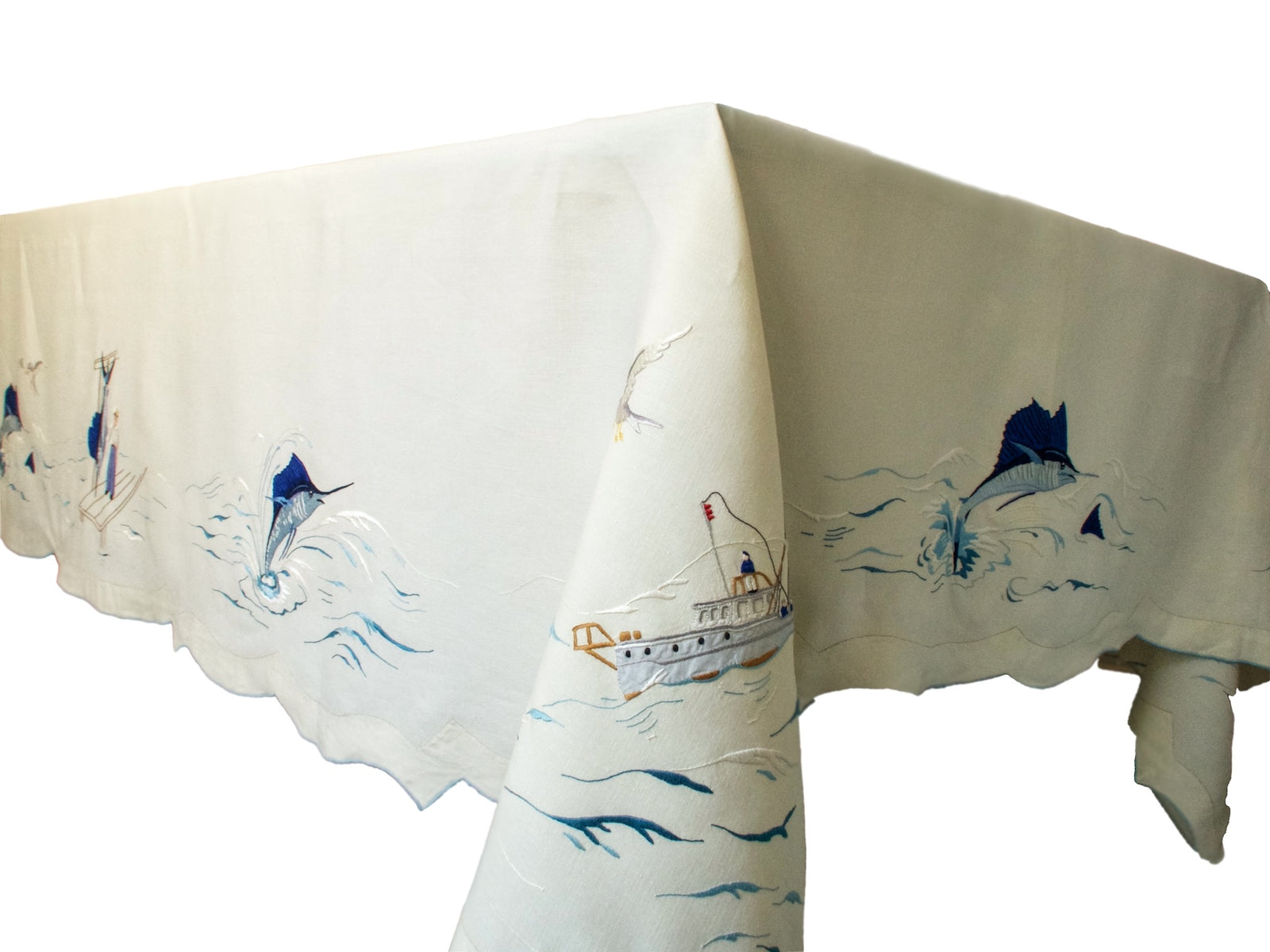 Marlins Vintage Madeira Tablecloth 66x120 with 12 Napkins