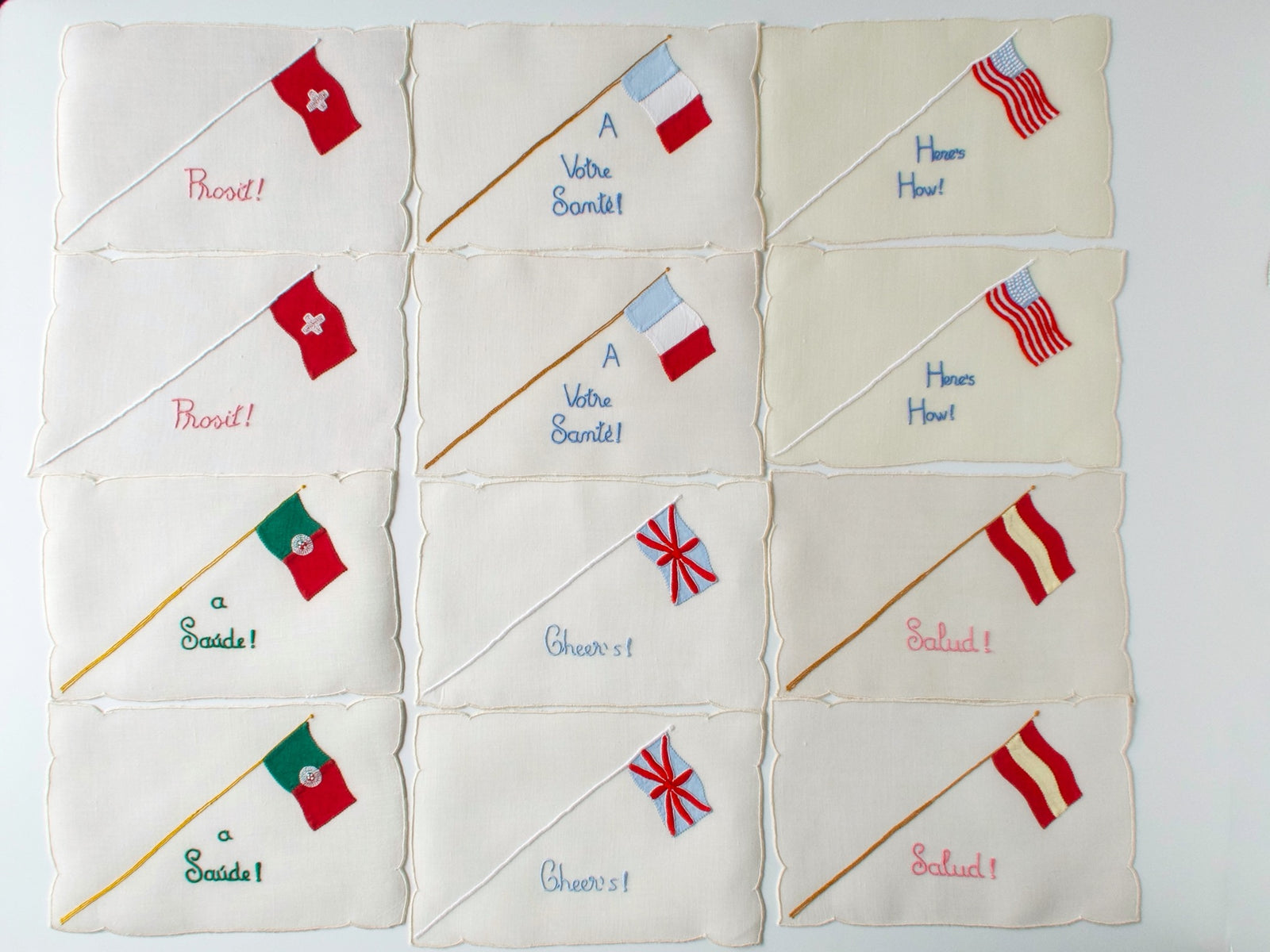 International Toasts Vintage Madeira Cocktail Napkins, Set of 12