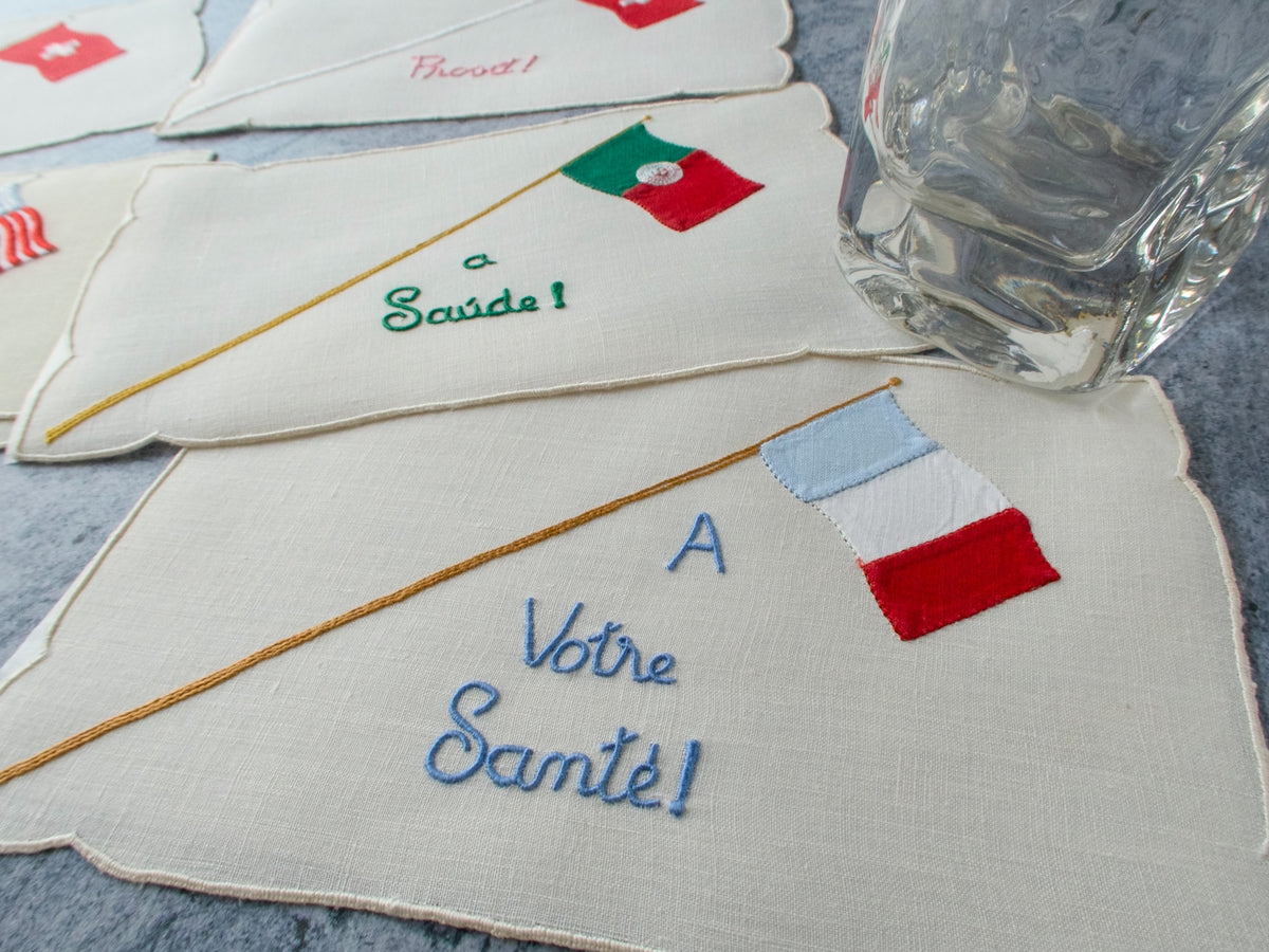 International Toasts Vintage Madeira Cocktail Napkins, Set of 12