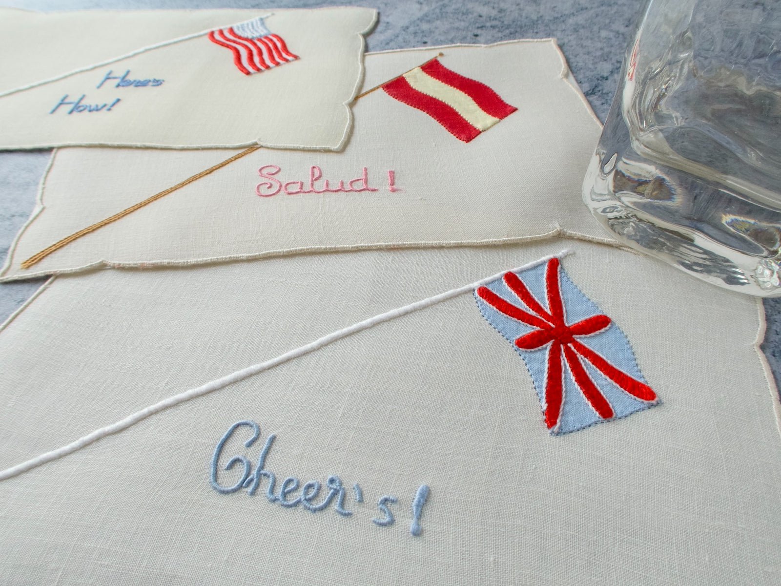 International Toasts Vintage Madeira Cocktail Napkins, Set of 12