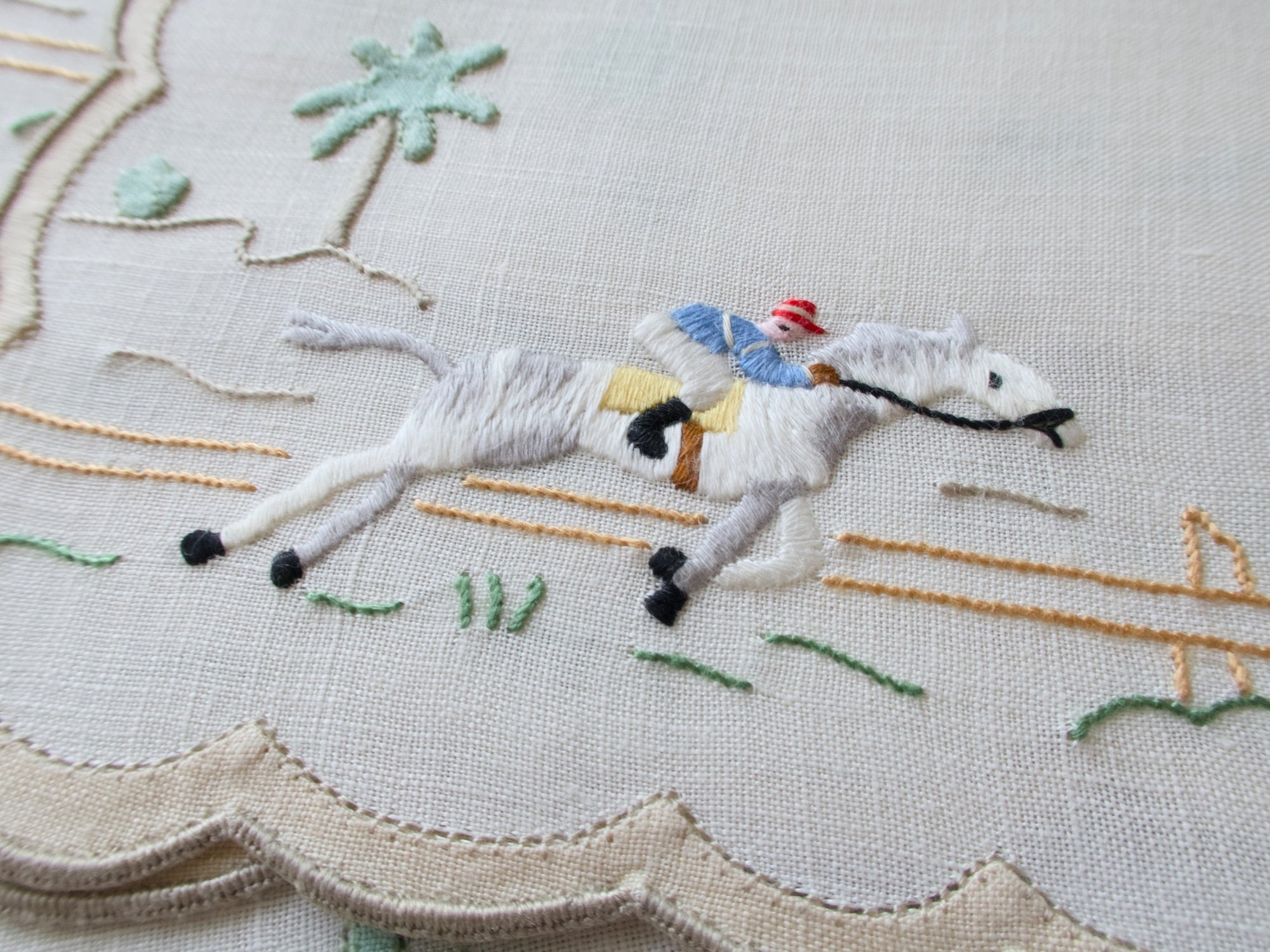 Horse Racing Vintage Madeira Cocktail Napkins, Set of 8